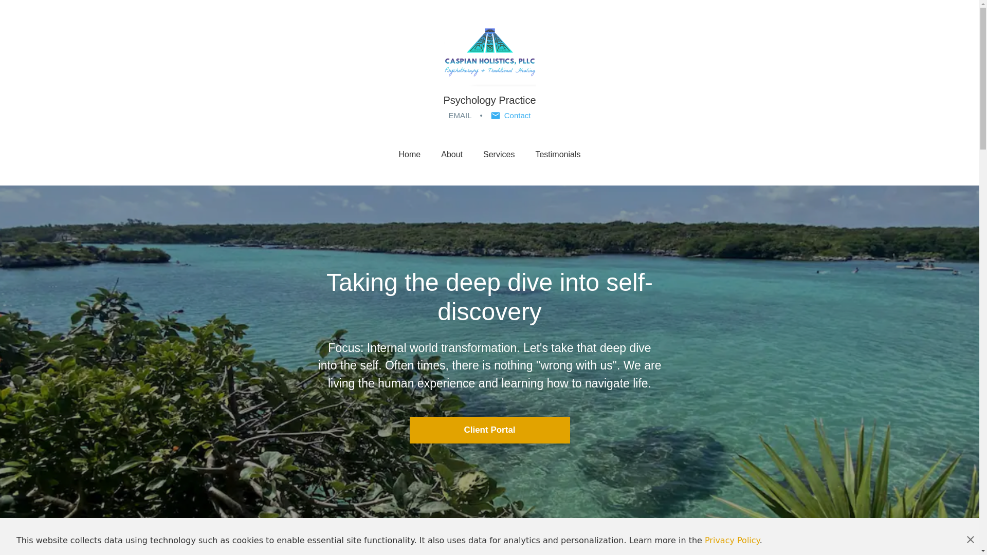 website screenshot of https://caspiantherapy.com/