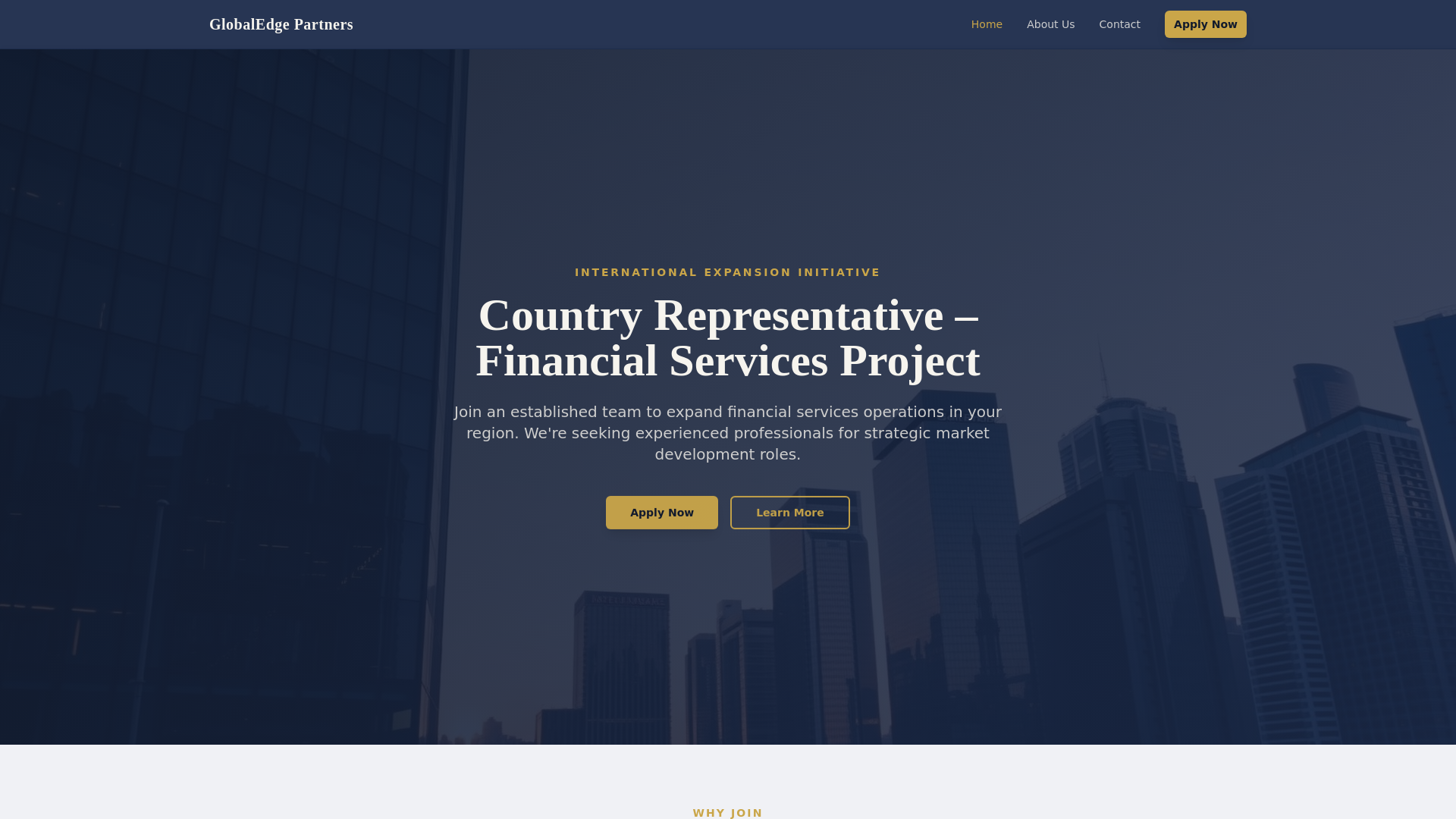 website screenshot of https://globaledgepartners.org/