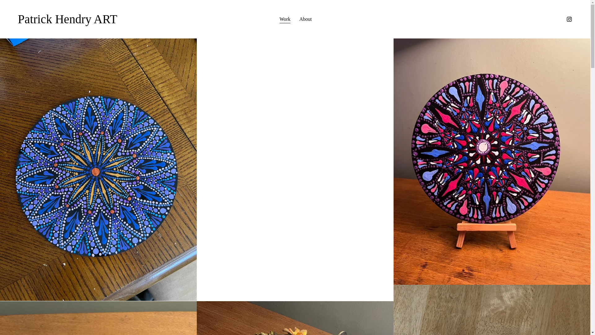 website screenshot of https://patrickhendry.art/
