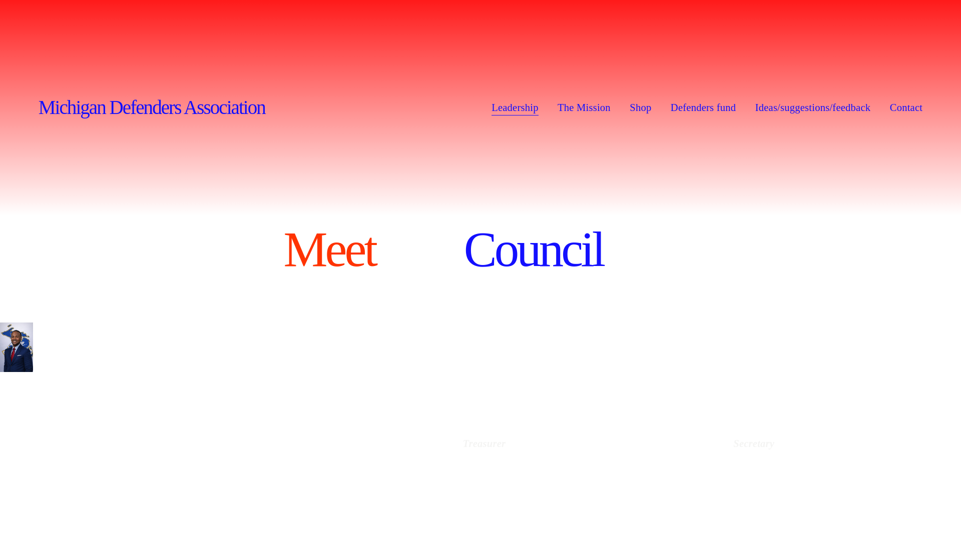 website screenshot of https://michigandefendersassociation.com/