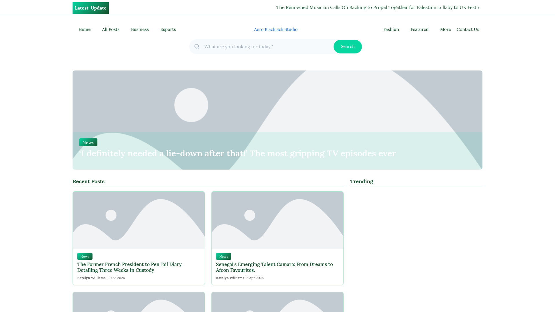 website screenshot of https://aeroblackjackstudio.nl