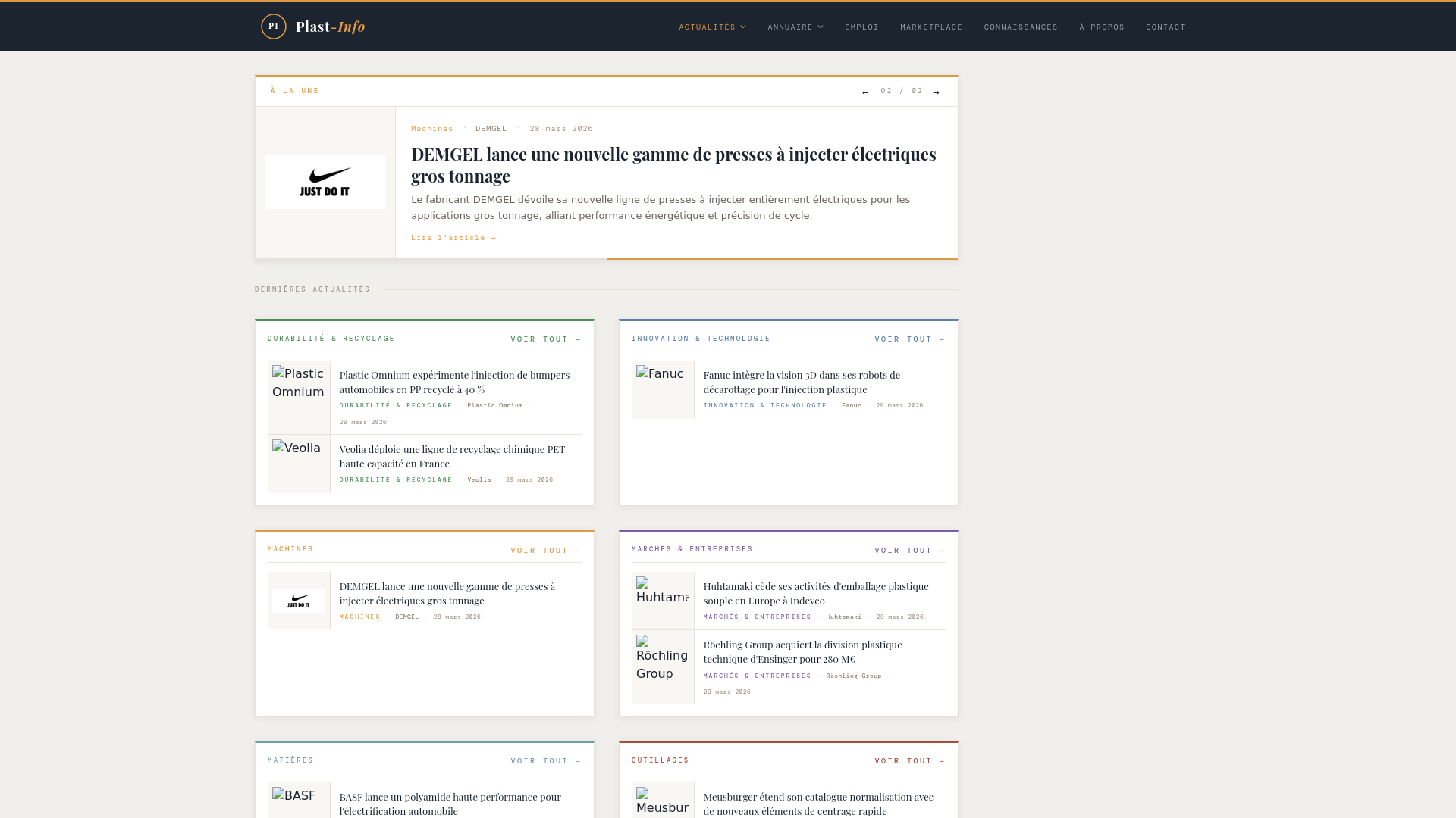website screenshot of https://plastinfo.fr