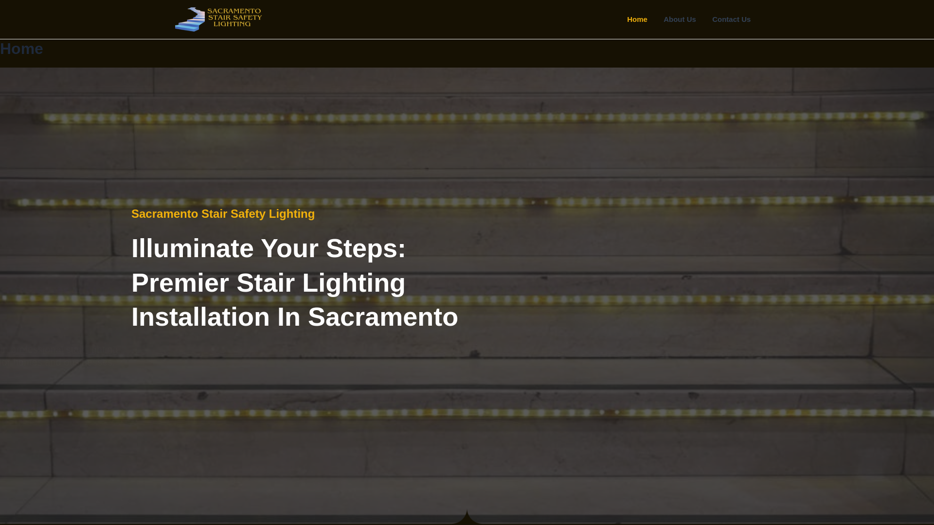 website screenshot of https://sacramentostairlighting.com/