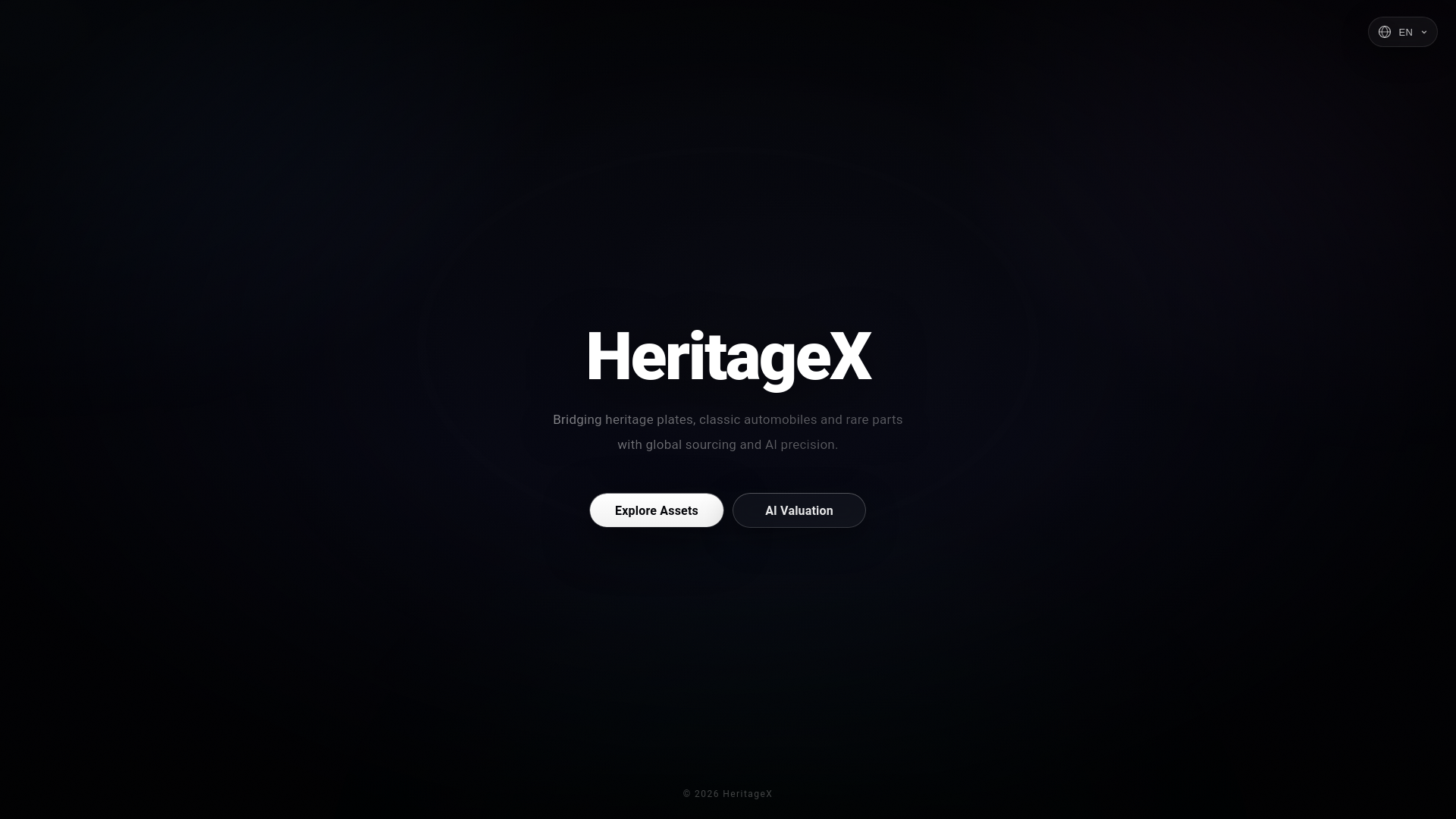 website screenshot of https://heritagex-website.pages.dev/