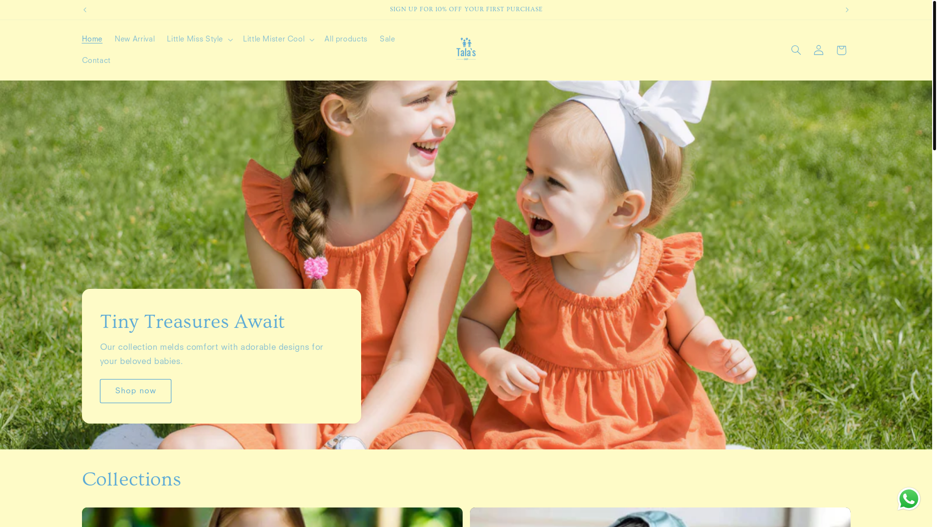 website screenshot of https://talasshop.net/