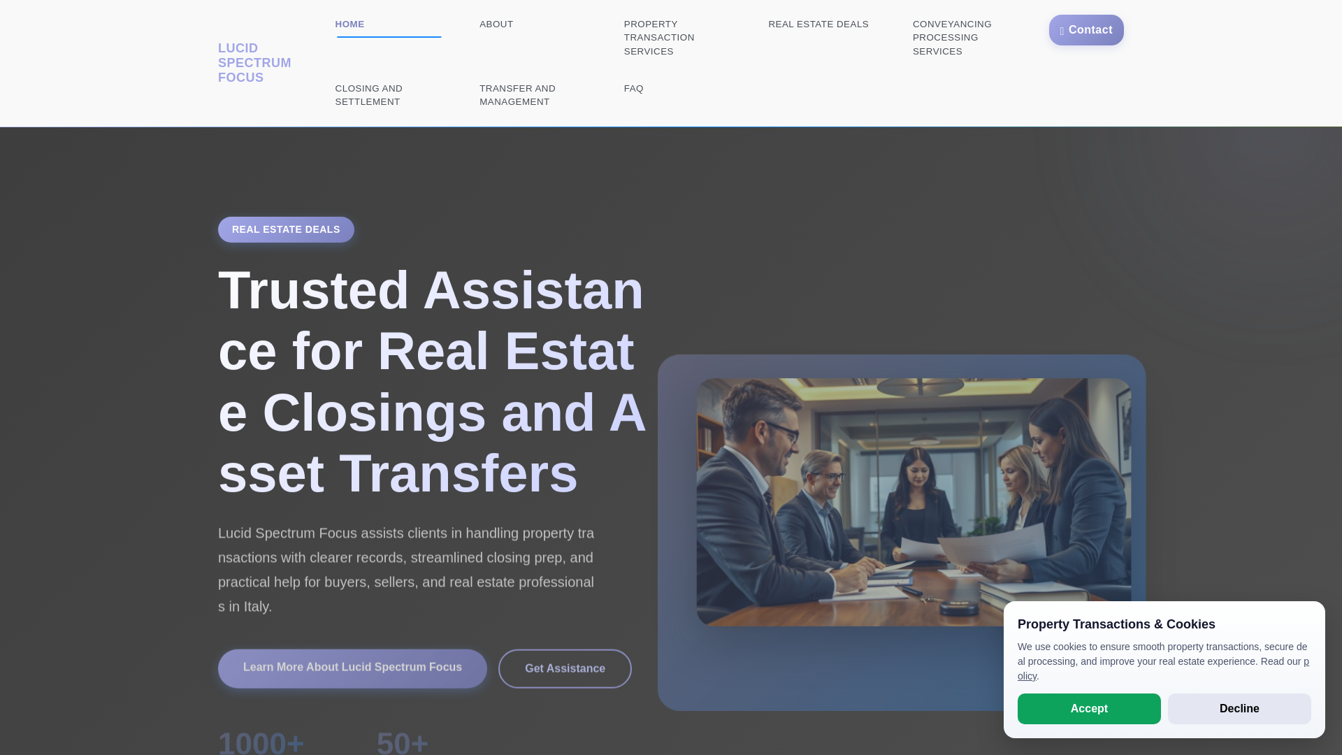website screenshot of https://lucidspectrumfocus.best