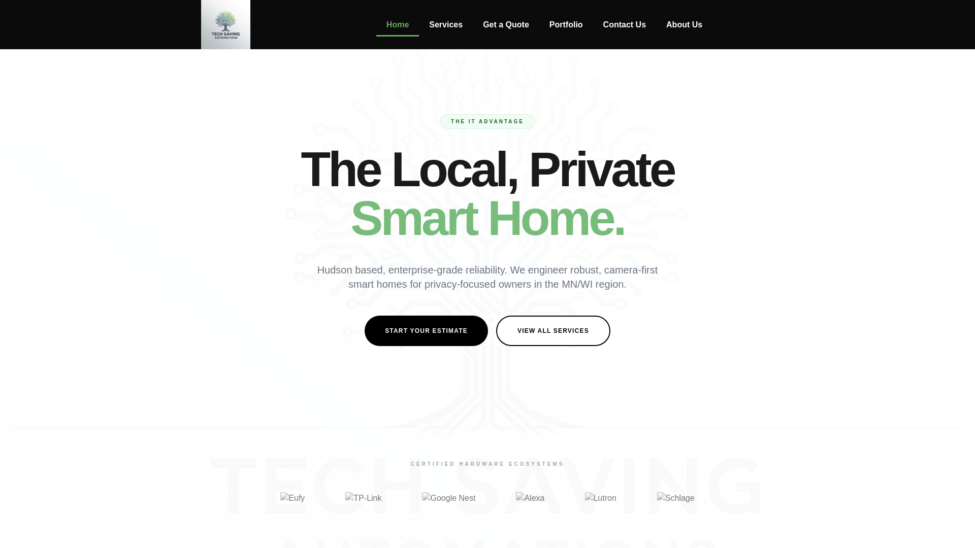 website screenshot of https://techsavingautomations.com/