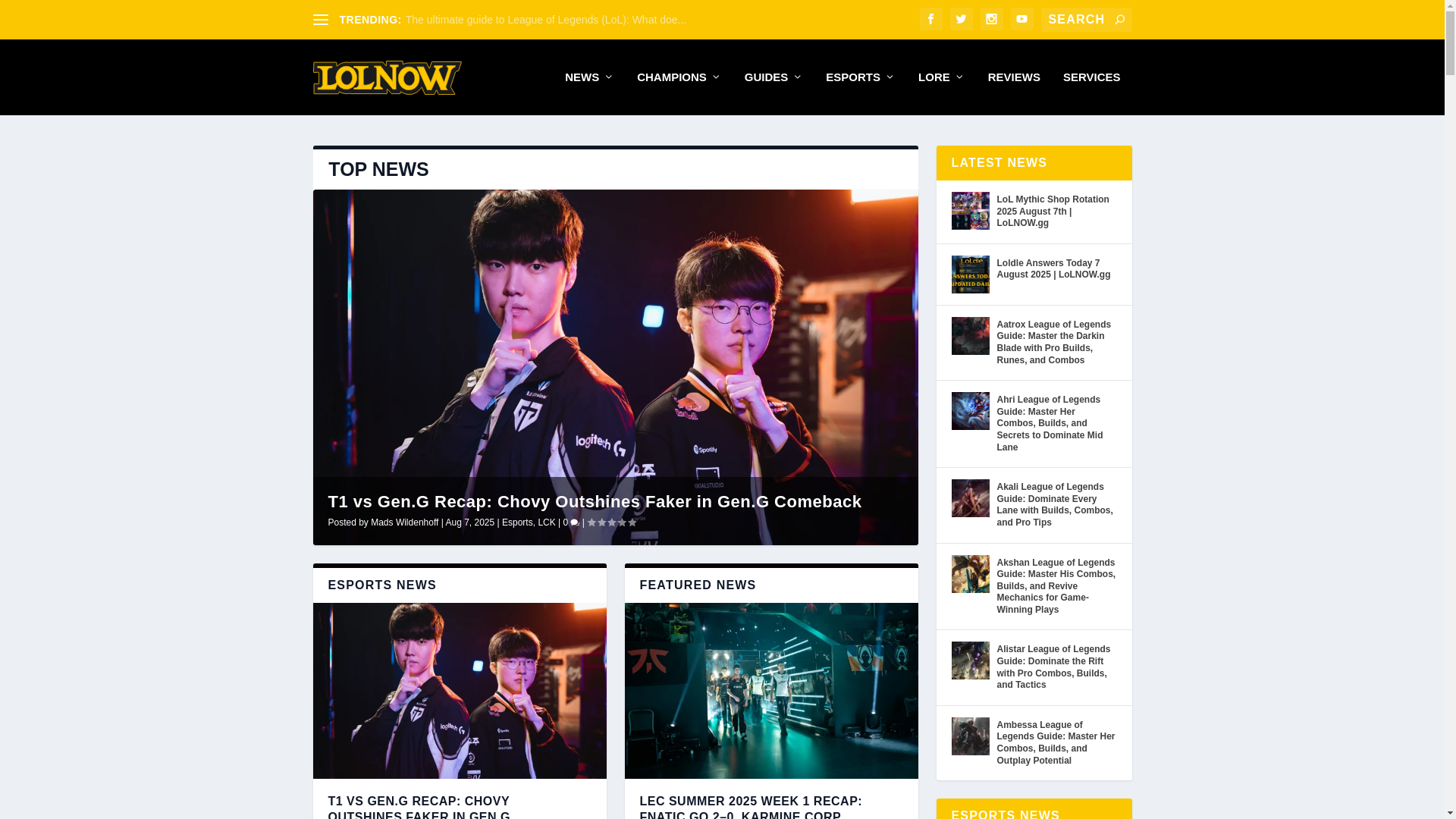 website screenshot of https://lolnow.gg