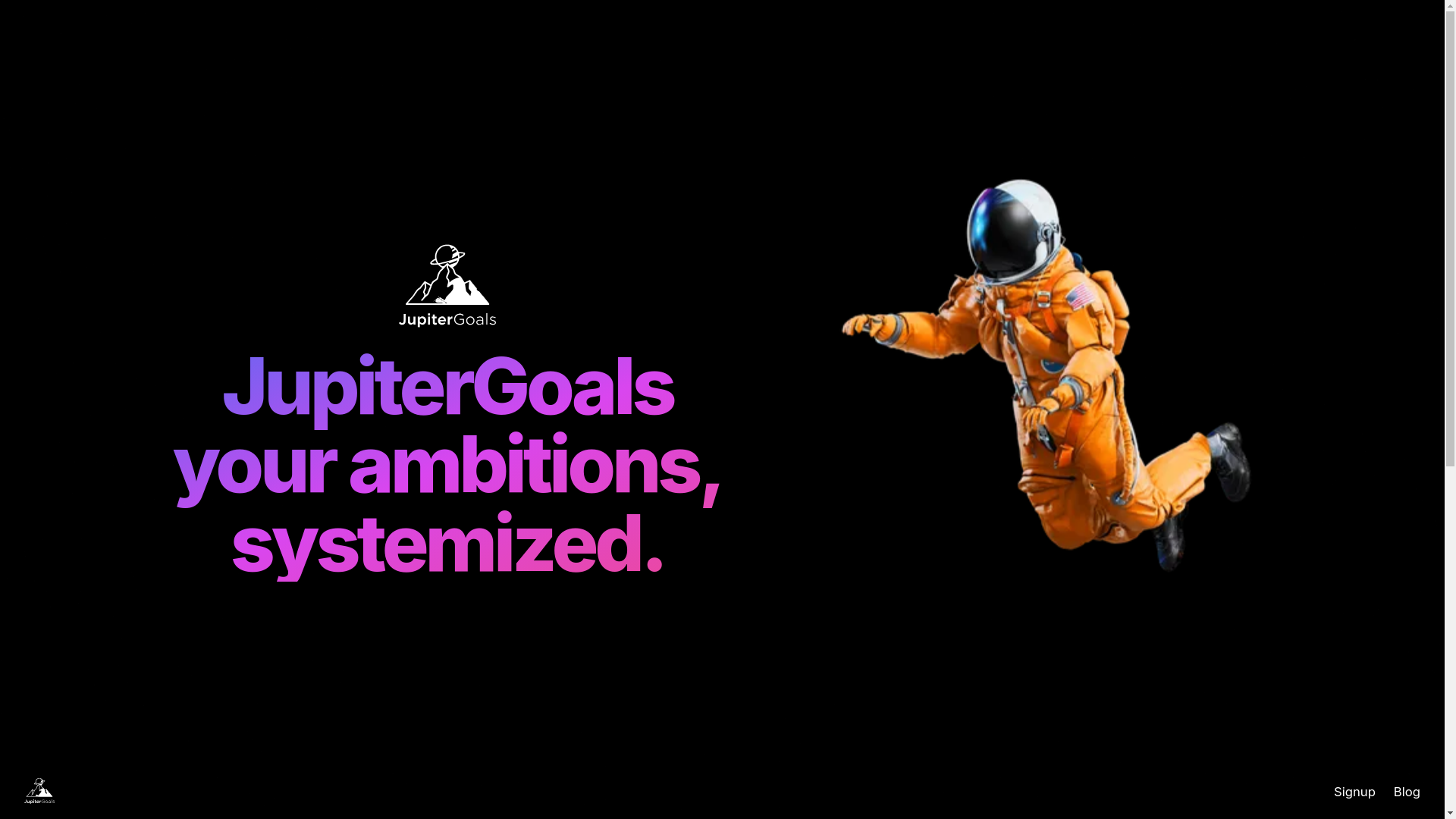 website screenshot of https://jupitergoals-landingpage.pages.dev/