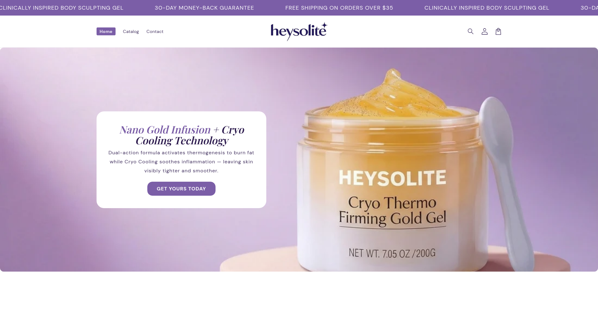 website screenshot of https://heysolite.com