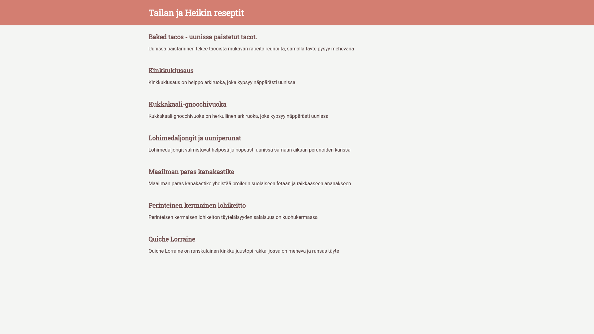 website screenshot of https://reseptit.pages.dev/