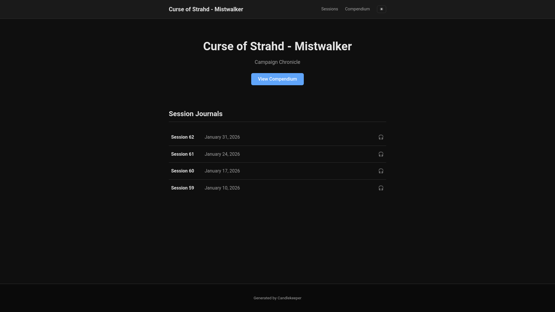 website screenshot of https://candlekeeper-test.pages.dev/