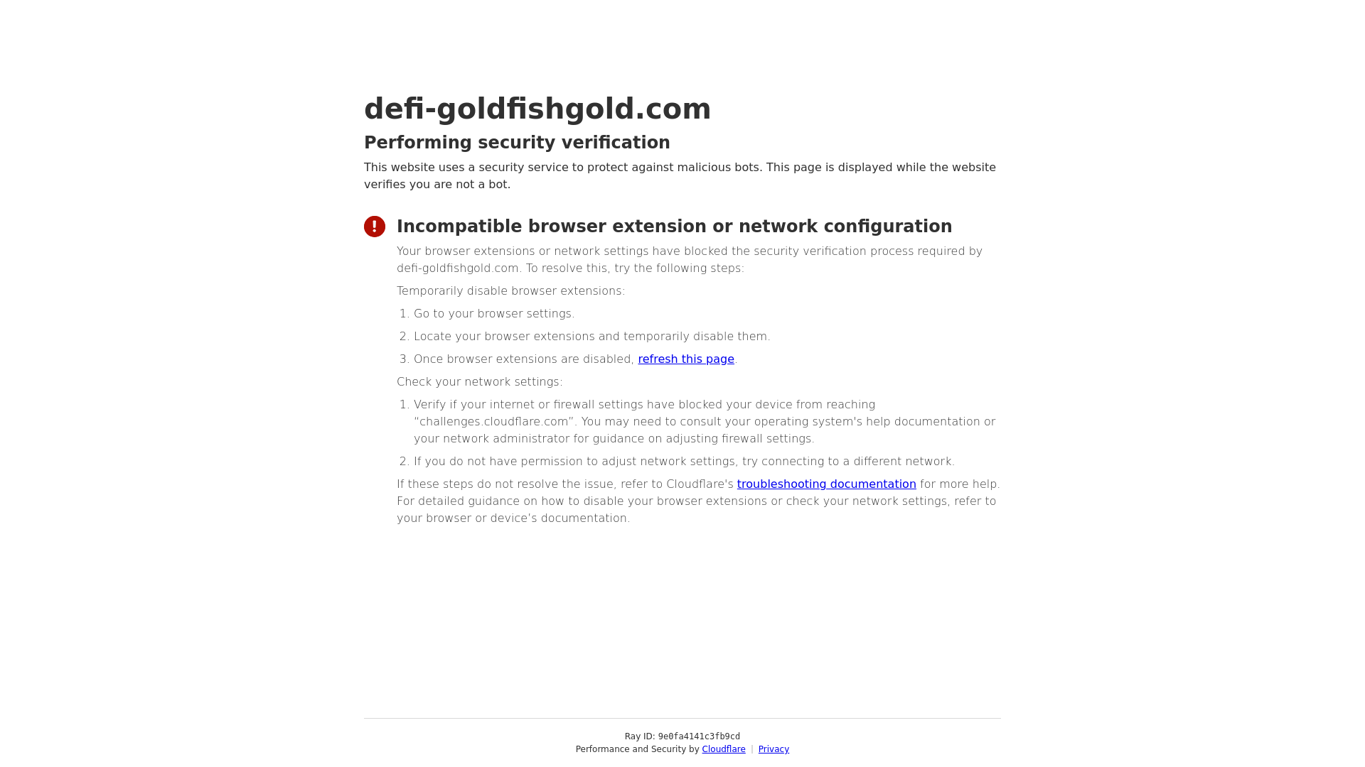 website screenshot of https://defi-goldfishgold.com