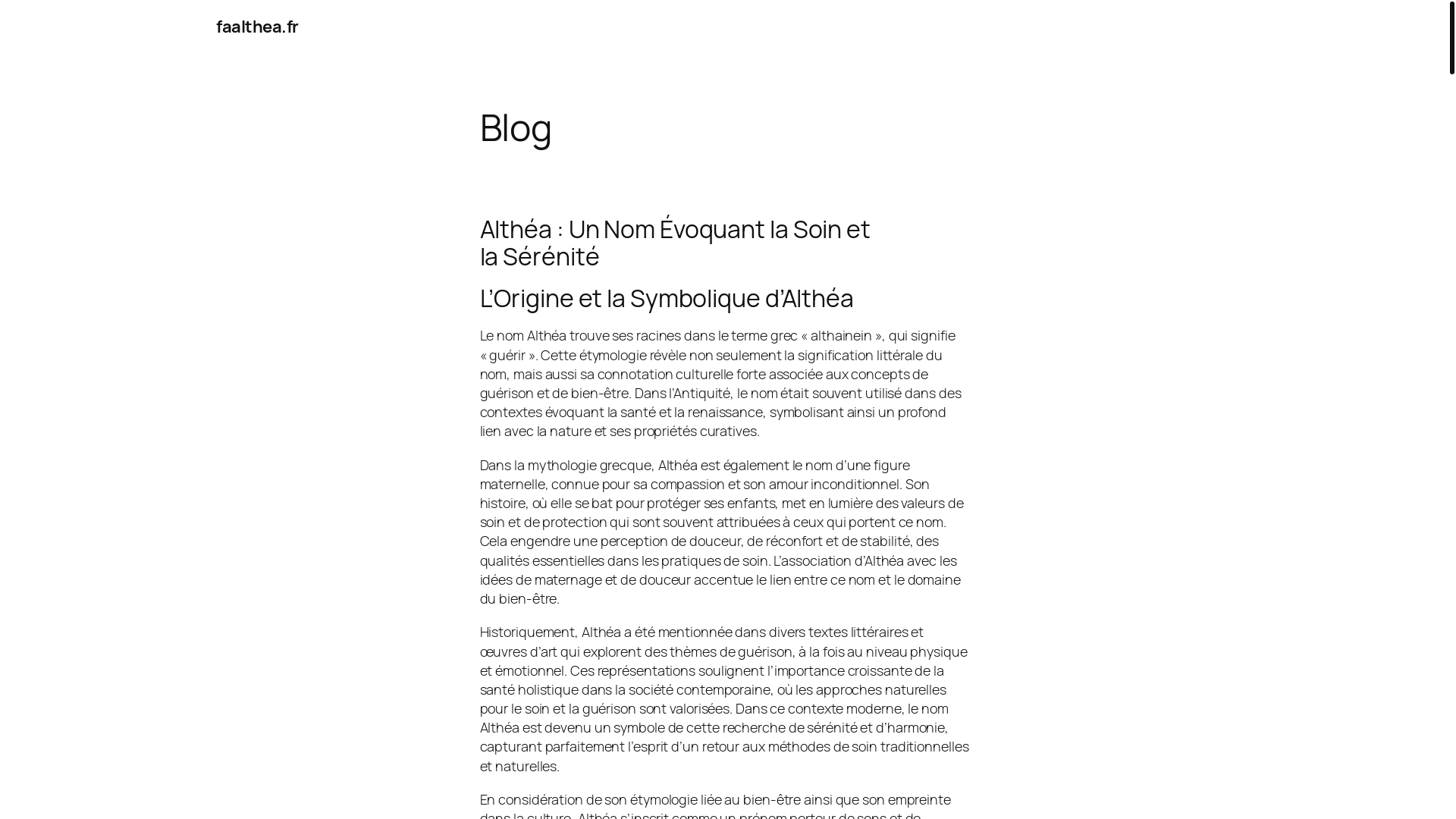 website screenshot of https://faalthea.fr/
