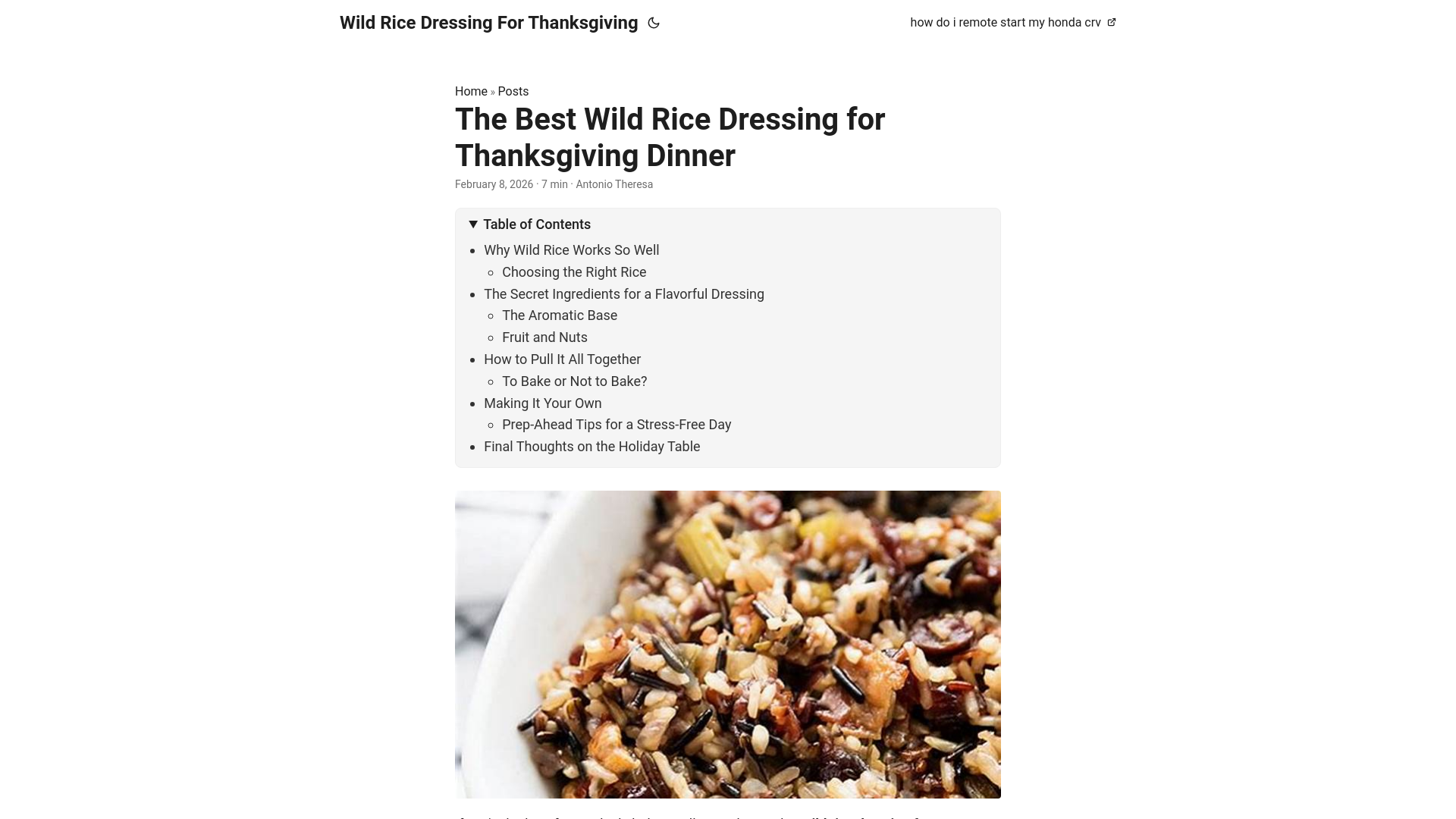 website screenshot of https://wild-rice-dressing-for-thanksgiving.pages.dev/
