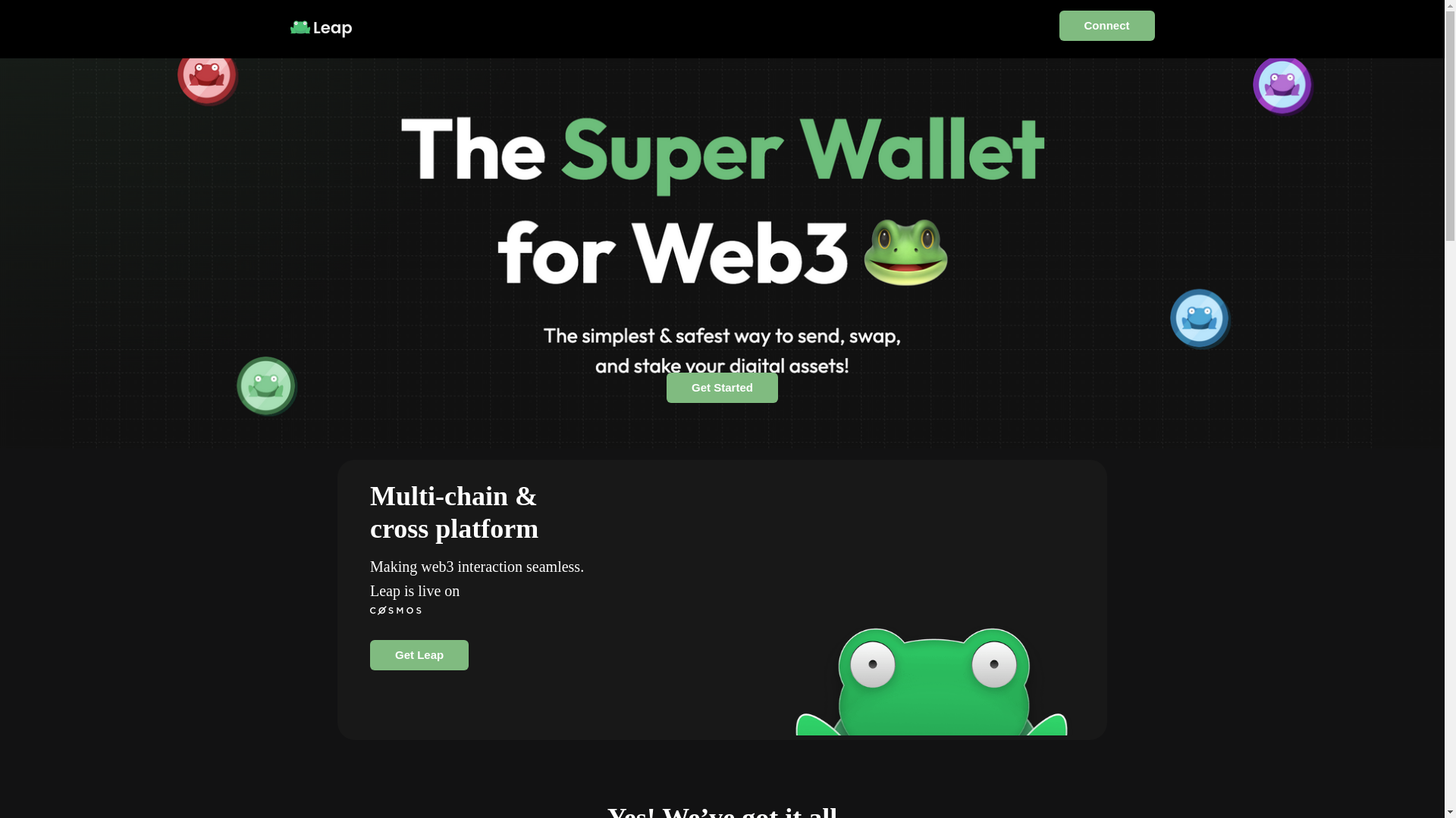 website screenshot of https://leap-mainnet.pages.dev/