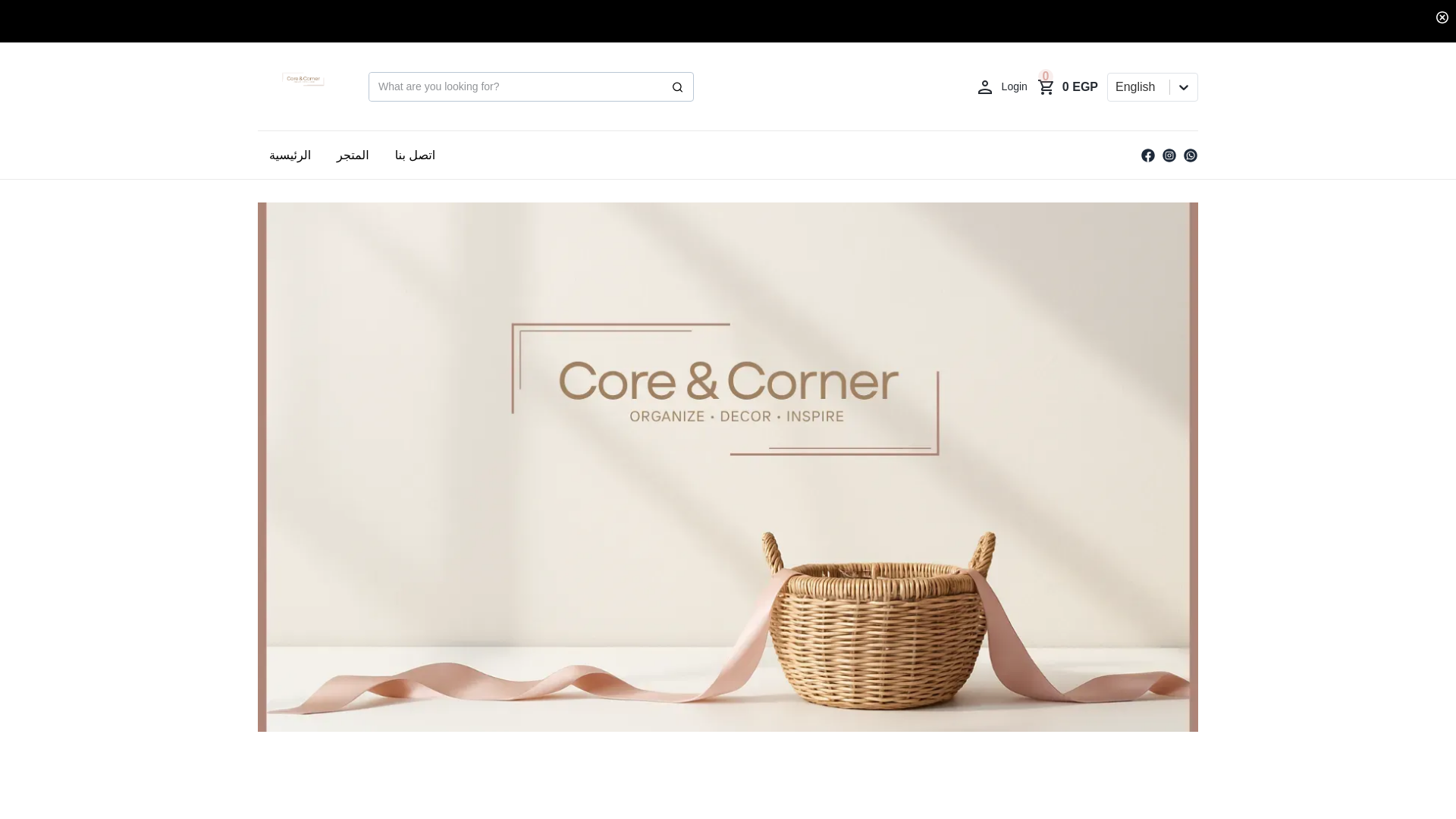 website screenshot of https://coreandcorner.com/