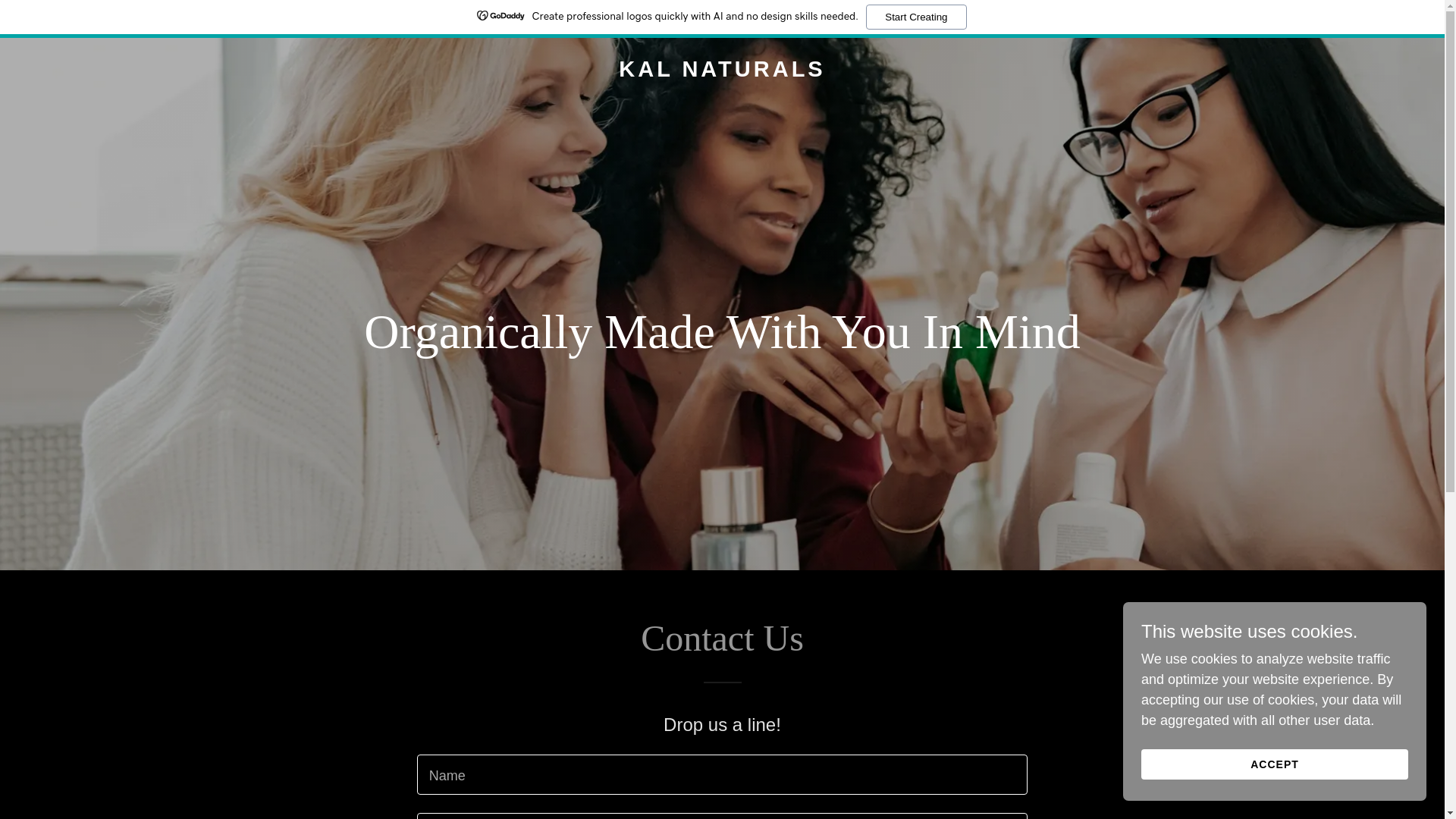 website screenshot of https://kalnaturals.beauty/