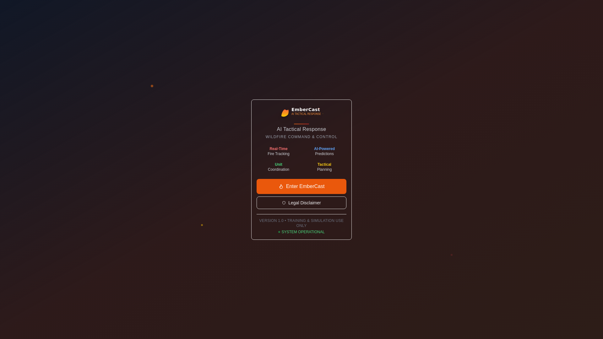 website screenshot of https://embercast.network/