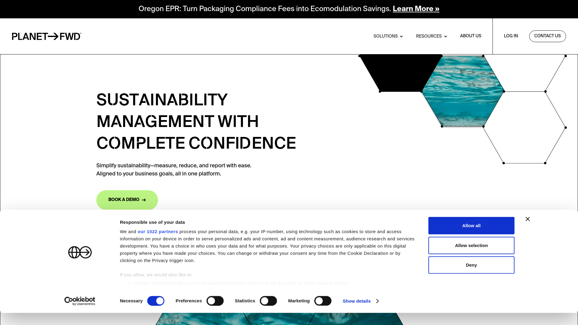 website screenshot of https://www.planetfwd.com