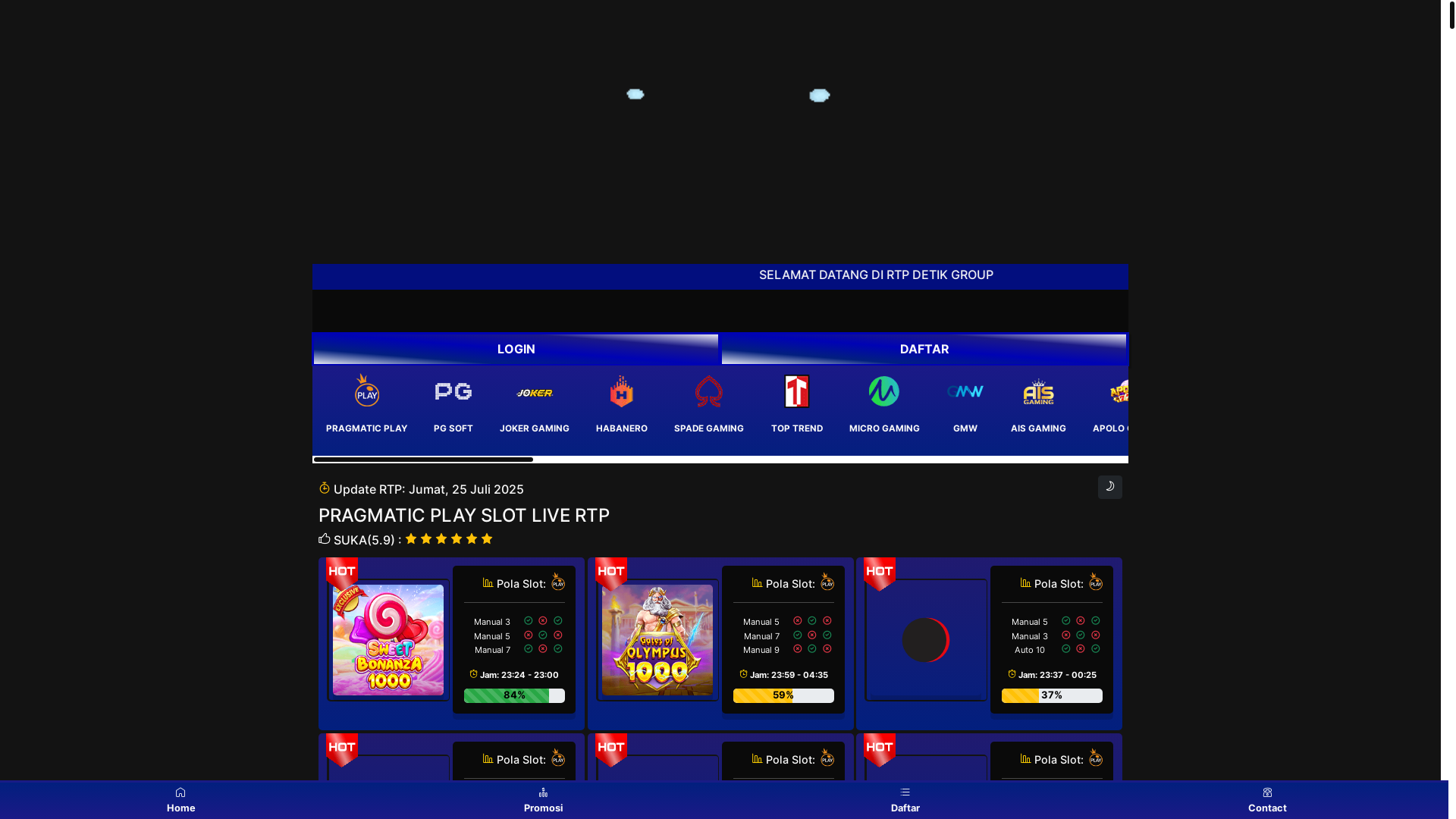 website screenshot of https://detik-group6.store/
