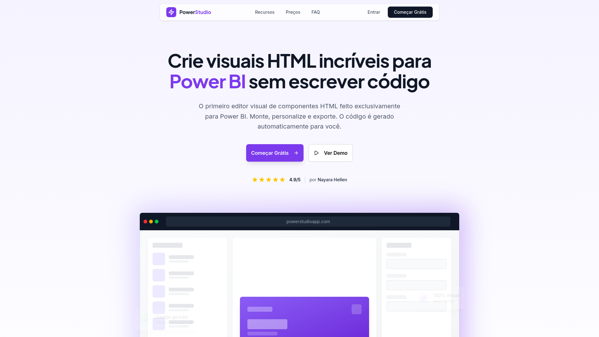 website screenshot of https://powerstudioapp.com/