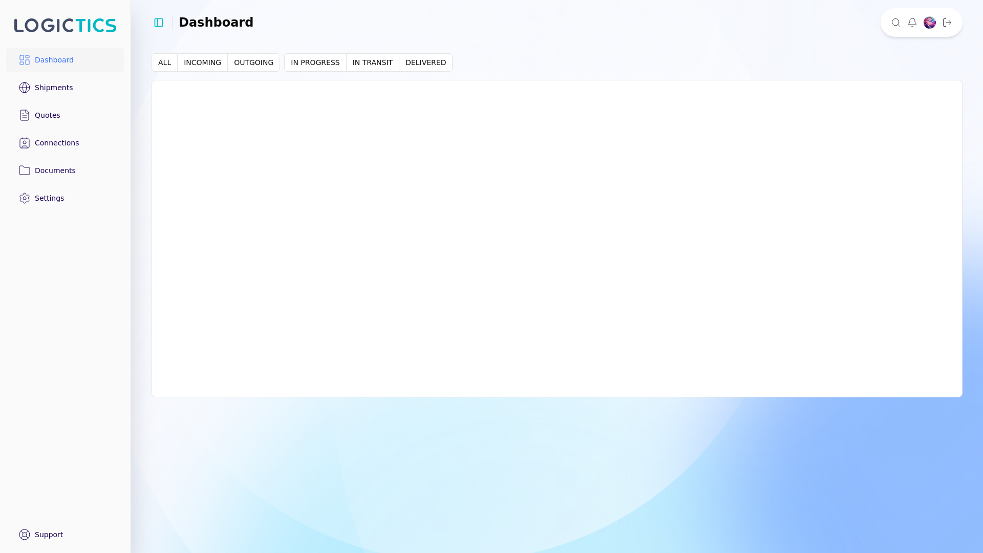 website screenshot of https://logictics-frontend.pages.dev/