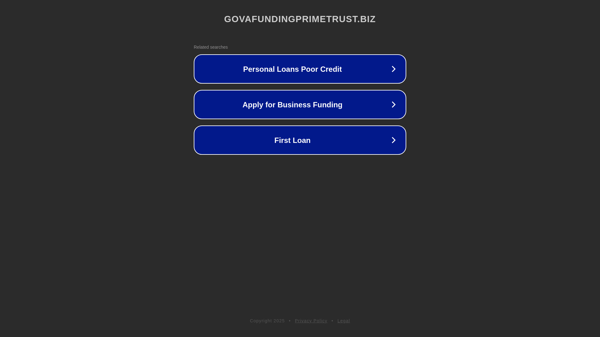 website screenshot of https://govafundingprimetrust.biz/