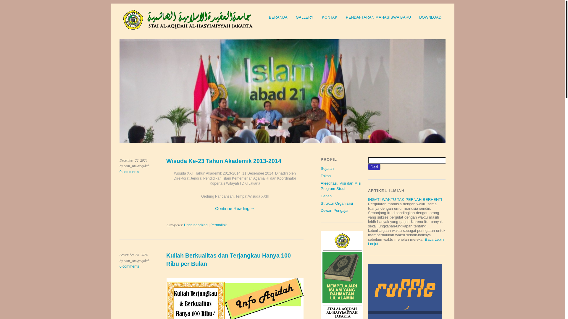 website screenshot of https://alaqidah-jkt.ac.id/