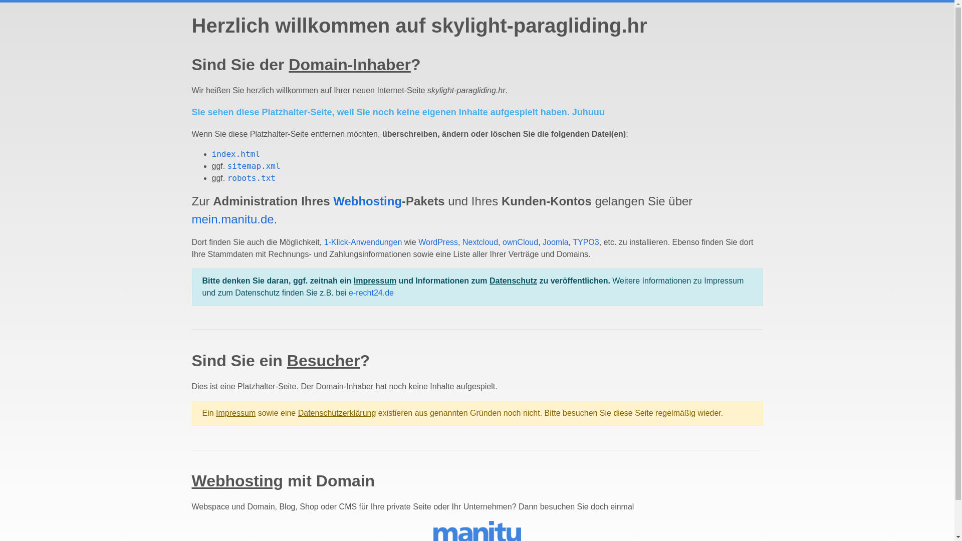 website screenshot of https://skylight-paragliding.hr/