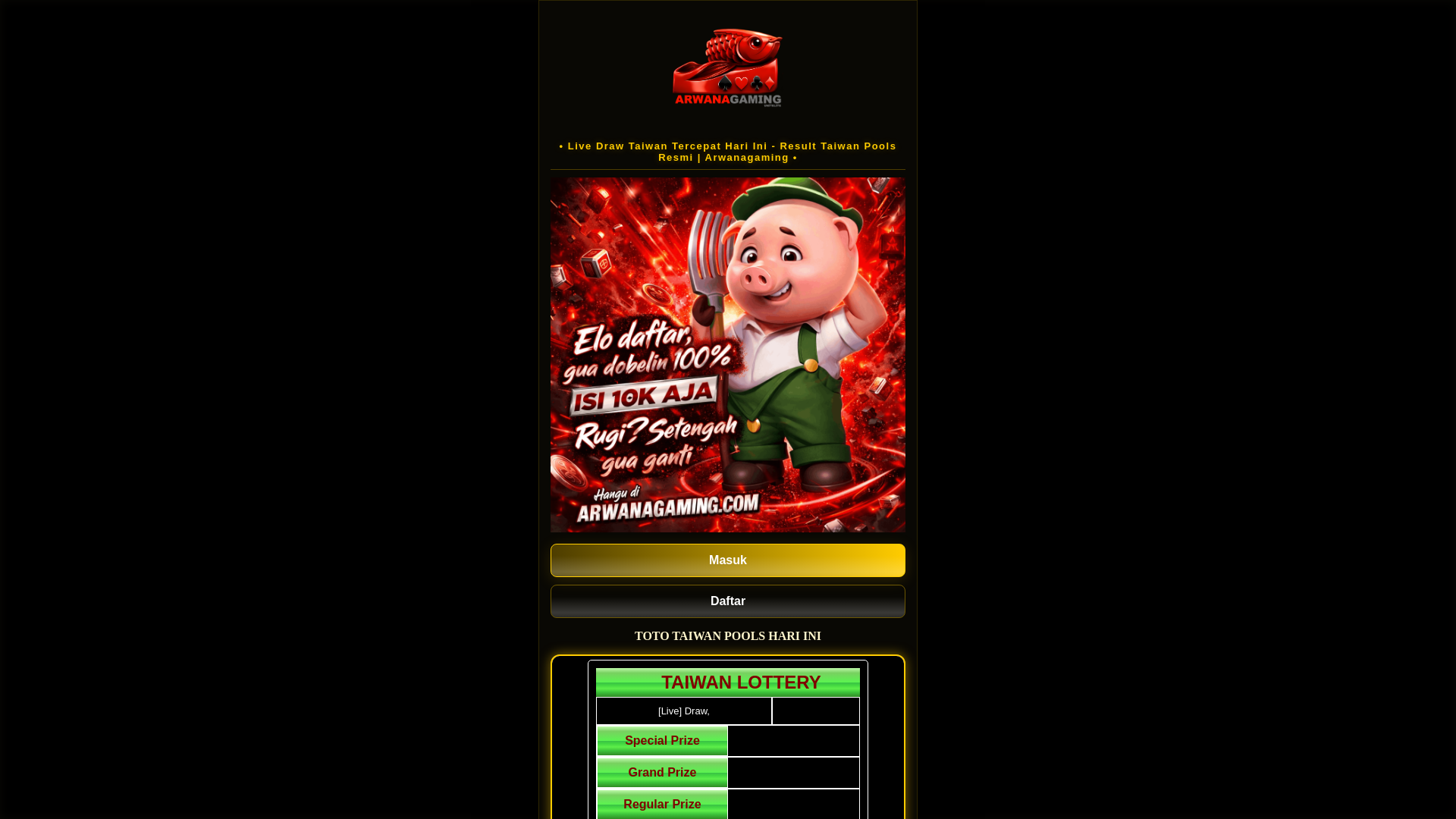 website screenshot of https://arwanagaming-live-taiwan.pages.dev/