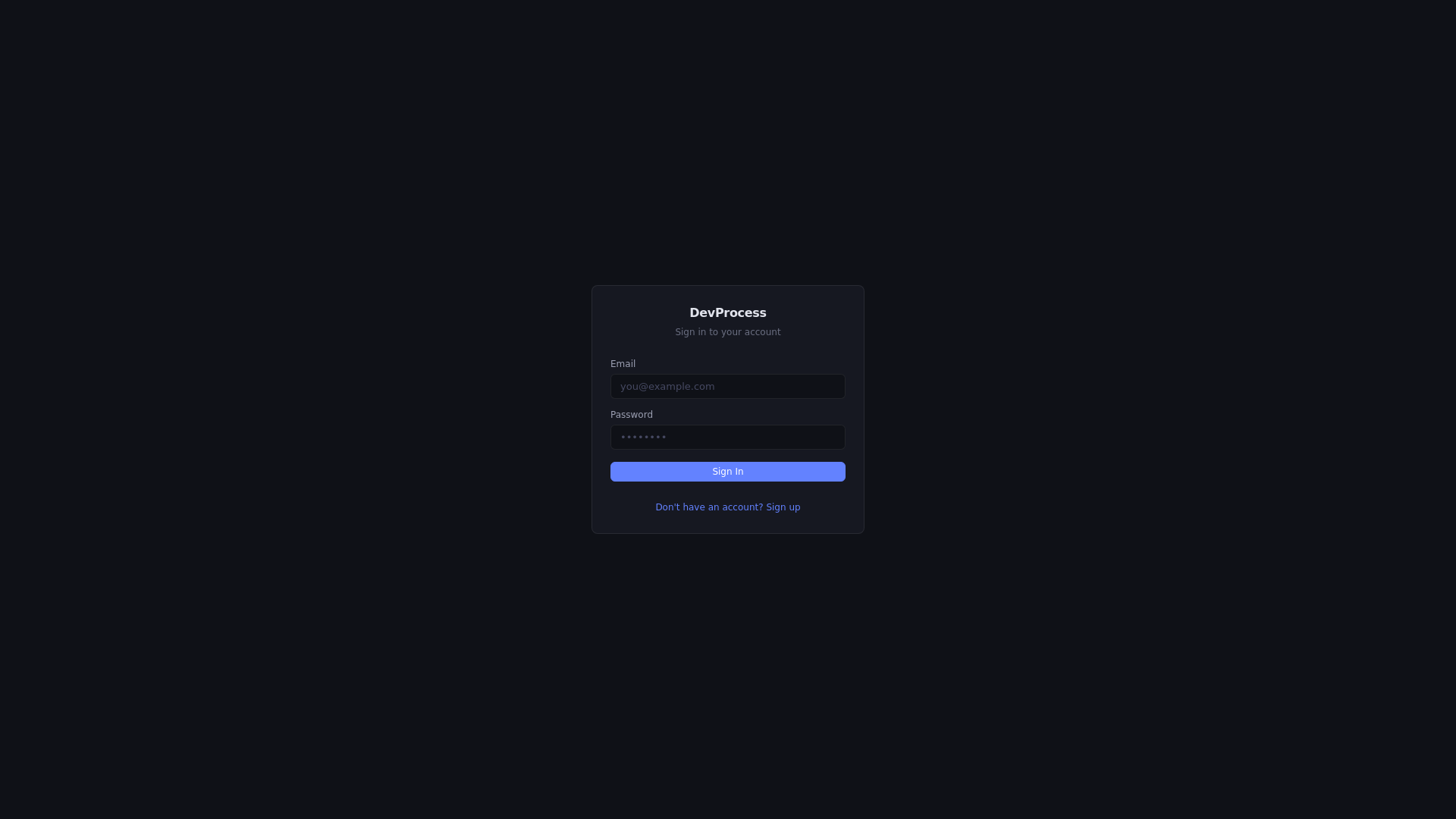 website screenshot of https://devprocess.pages.dev/
