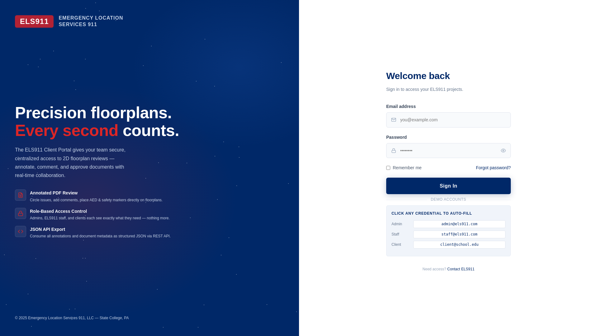 website screenshot of https://els911-portal.pages.dev/
