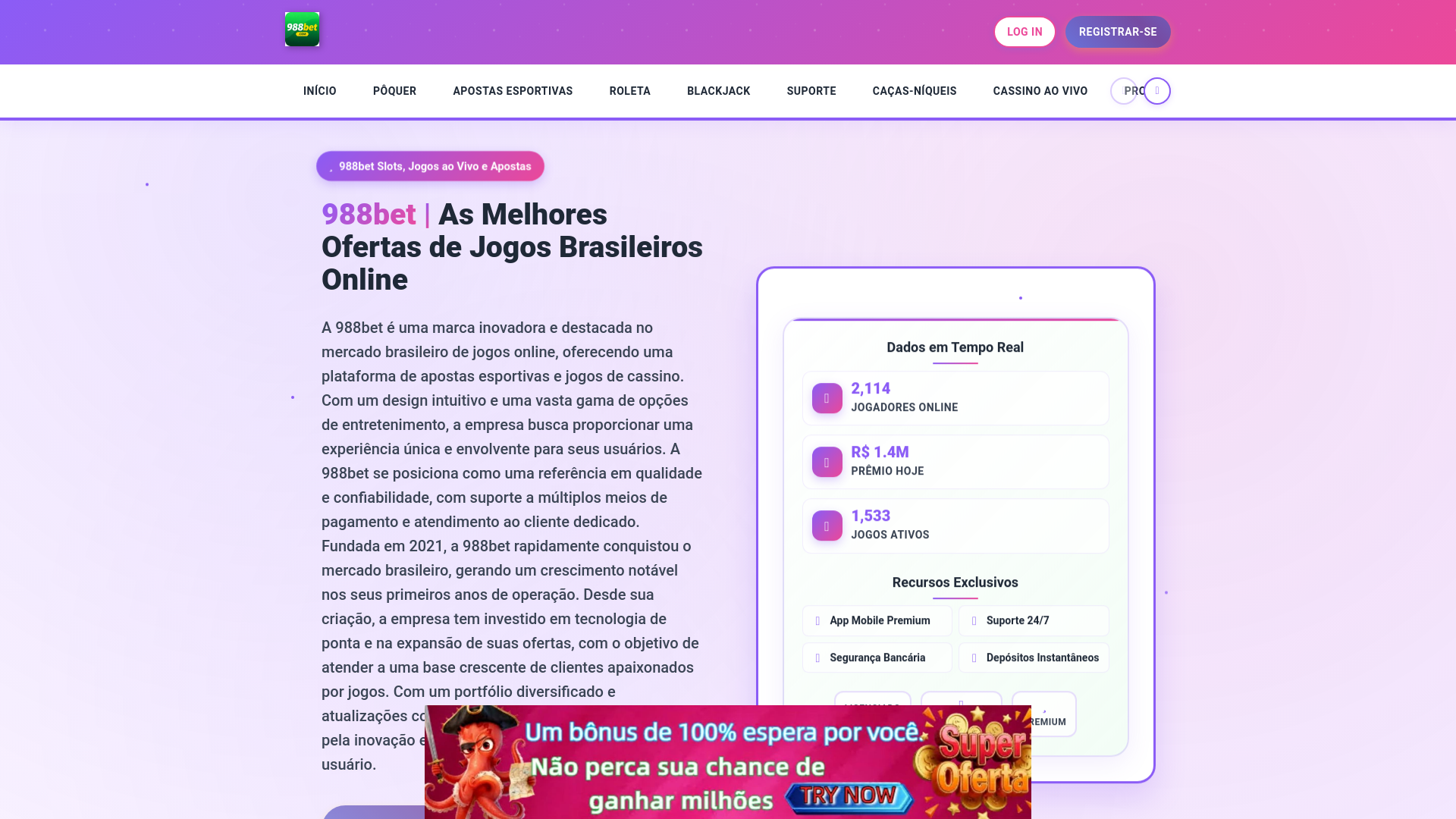 website screenshot of https://988betsb.com/