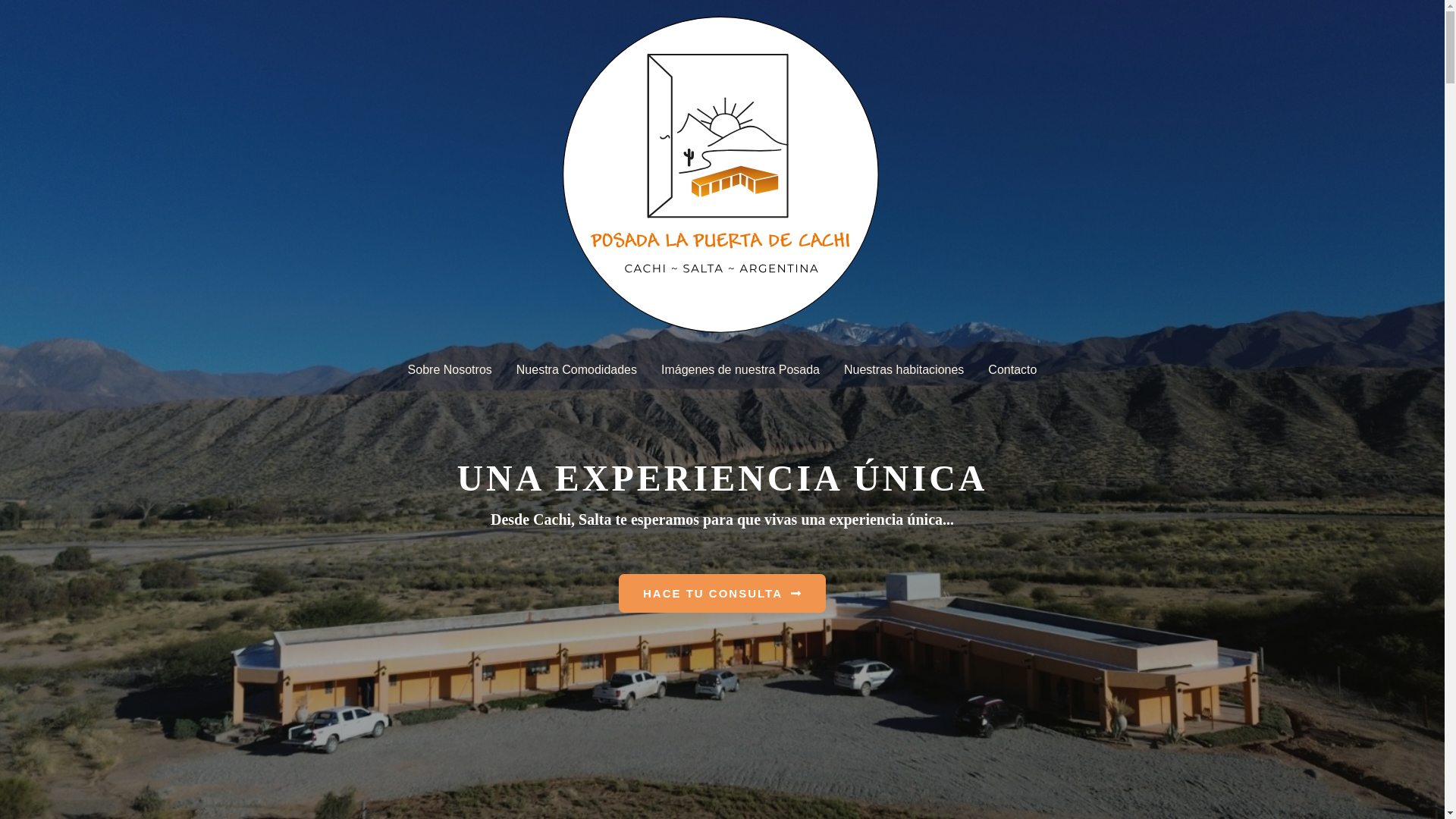 website screenshot of https://posadalapuertadecachi.com/