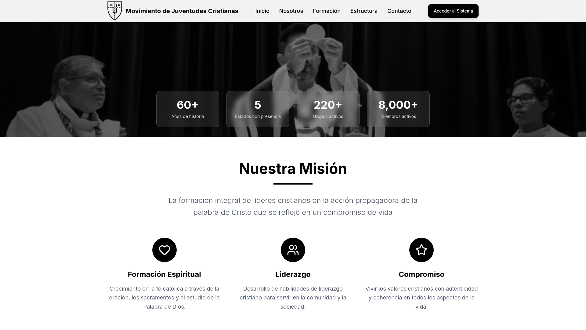 website screenshot of https://vivemjc.com.mx/