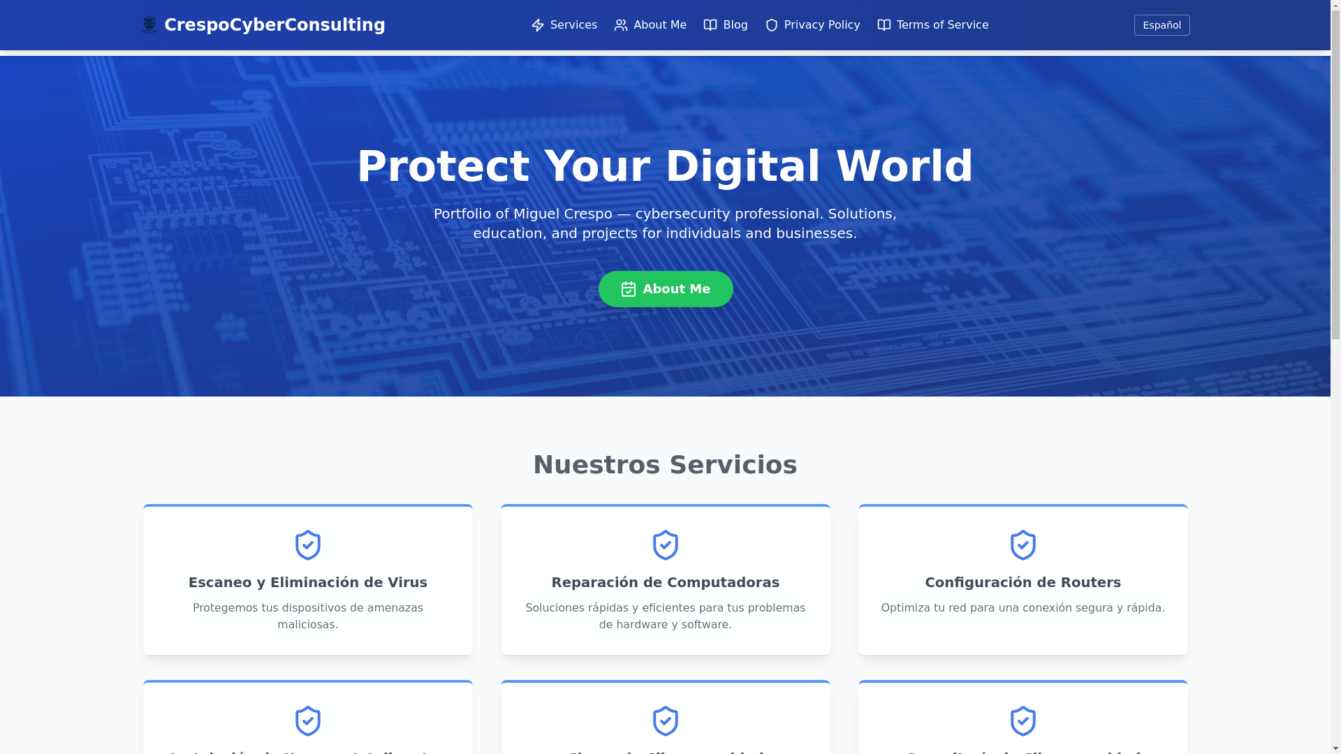 website screenshot of https://crespocyberconsultingllc.pages.dev/