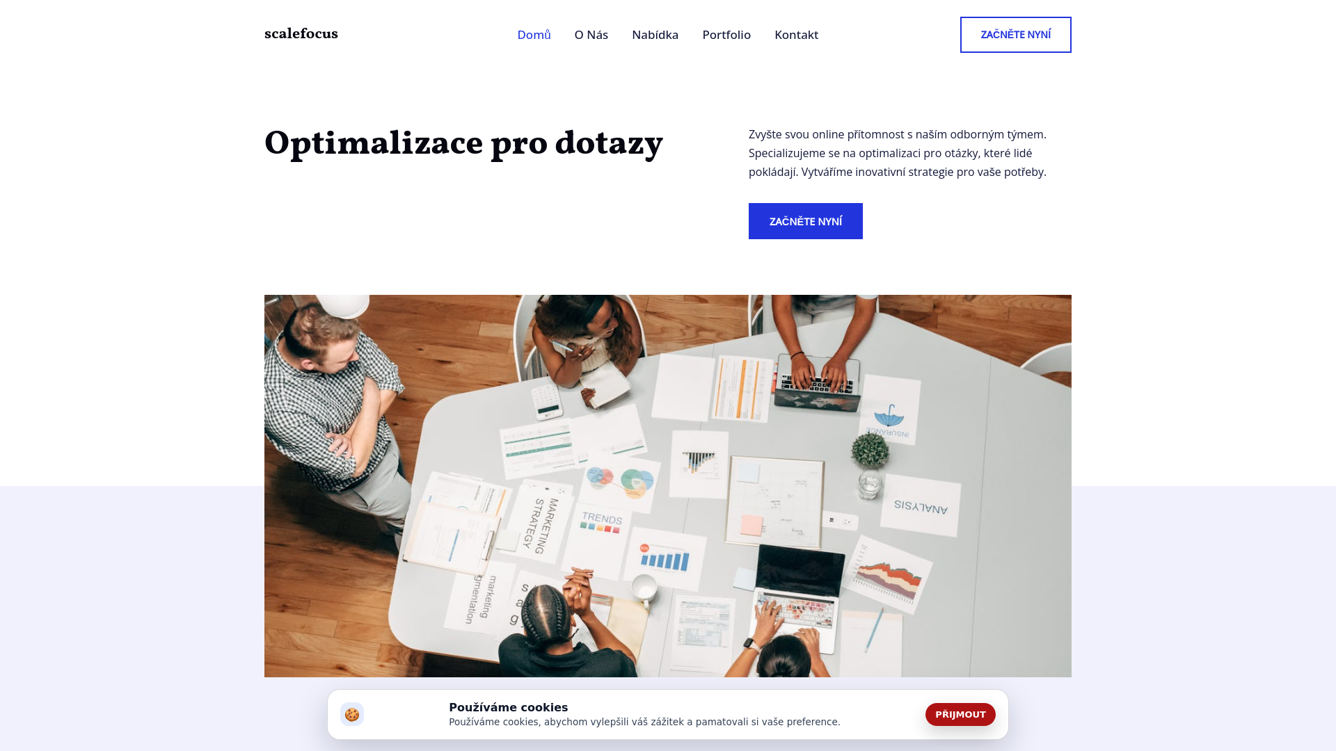 website screenshot of https://scalefocus.company/