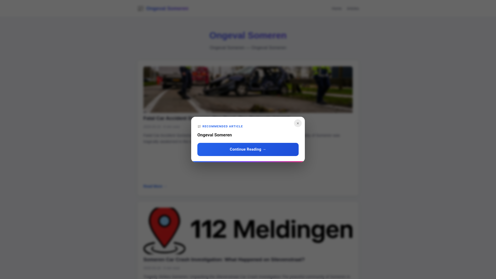 website screenshot of https://ongeval-someren.pages.dev/