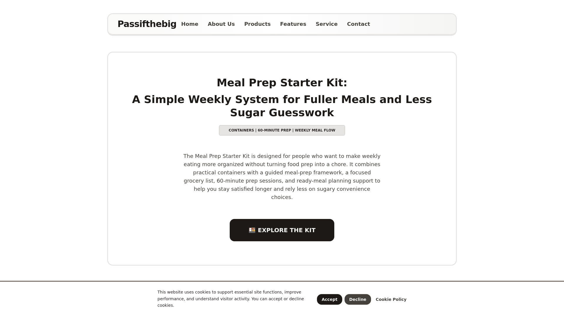 website screenshot of https://passifthebig.online/