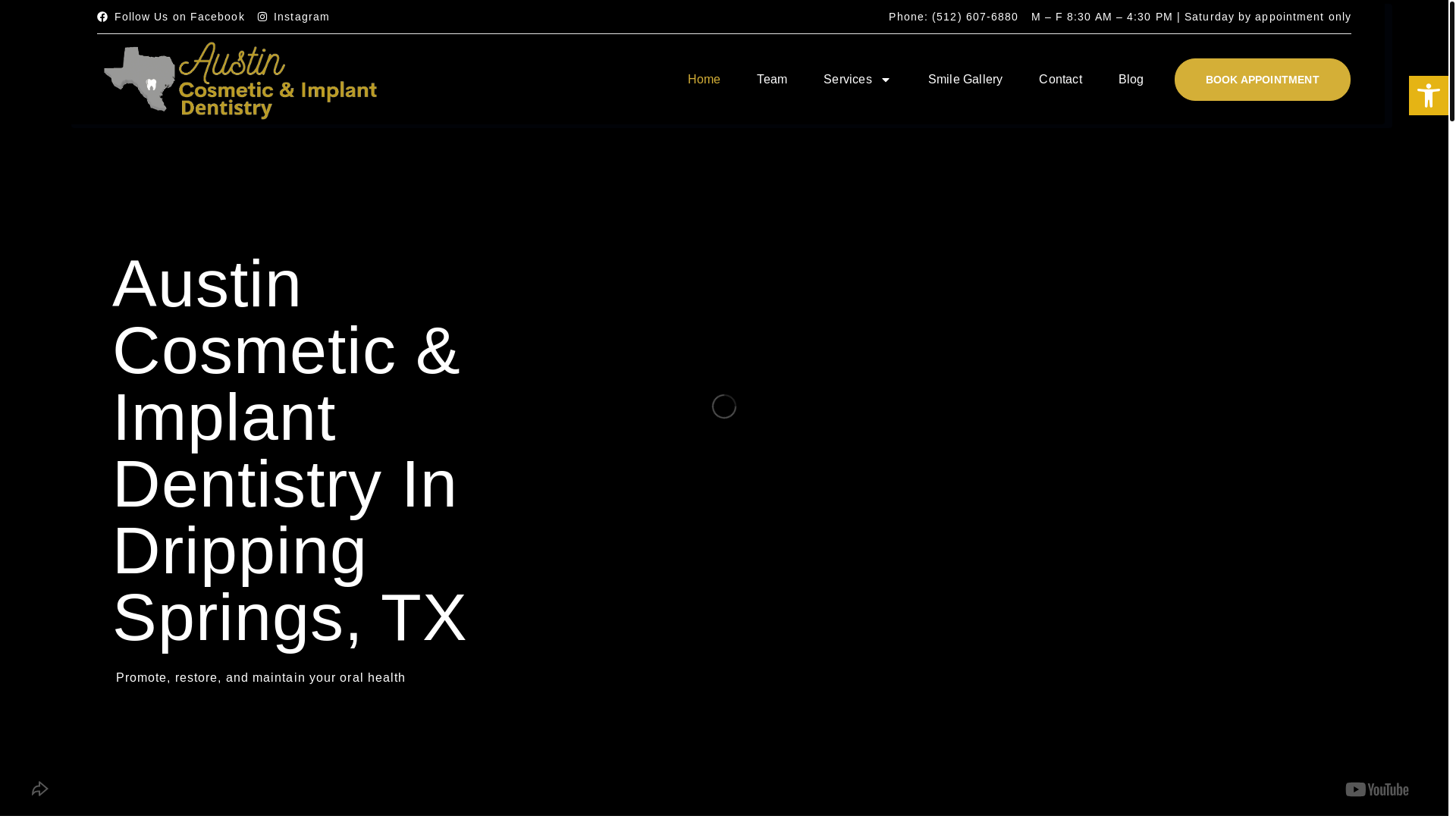 website screenshot of https://austincosmeticimplantdentistry.com/