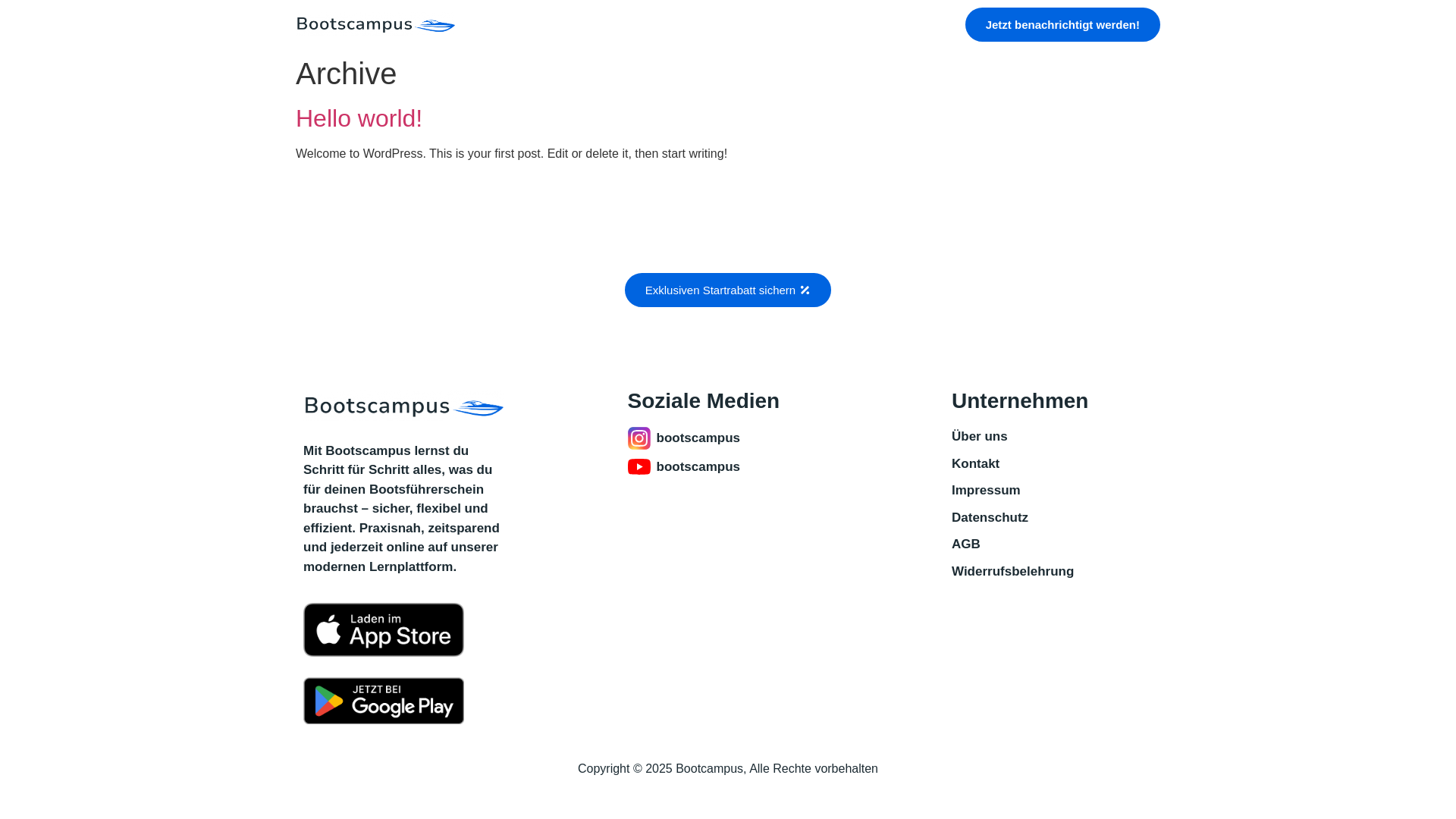 website screenshot of https://bootscampus.de/