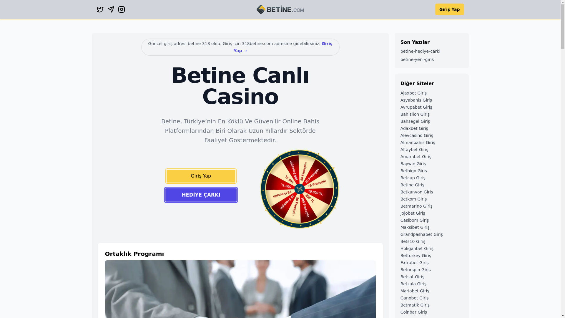 website screenshot of https://betineguncelgiris-blog.pages.dev/