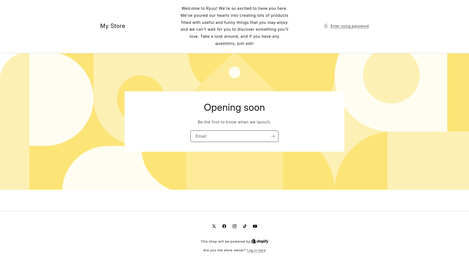 website screenshot of https://ryuuflare.store/