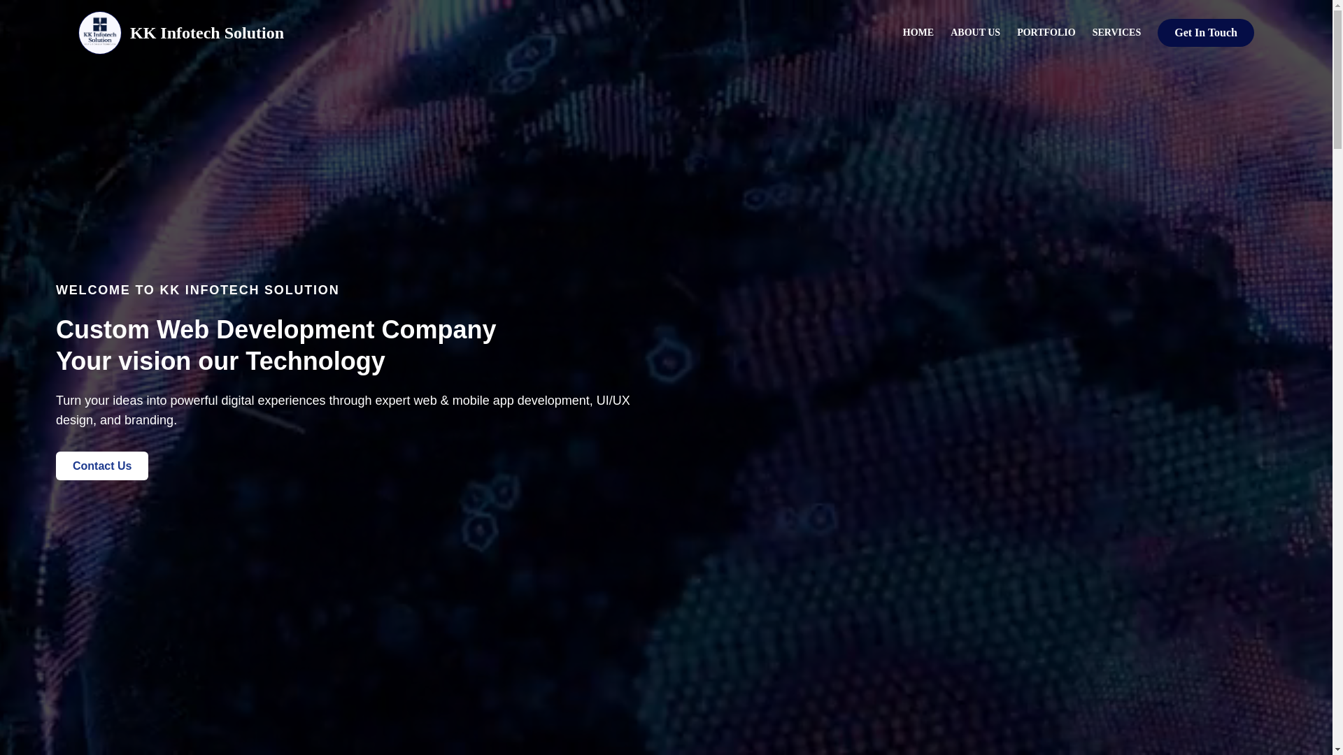 website screenshot of https://kkinfotechsolution.com/
