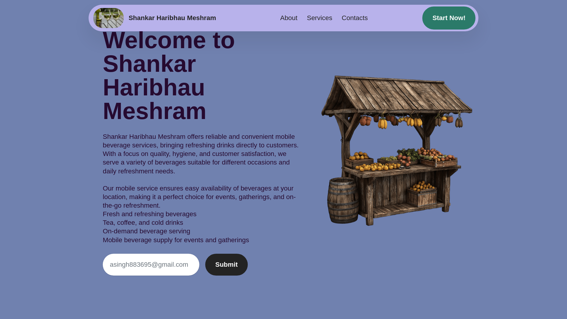 website screenshot of https://shankarharibhau.shop/