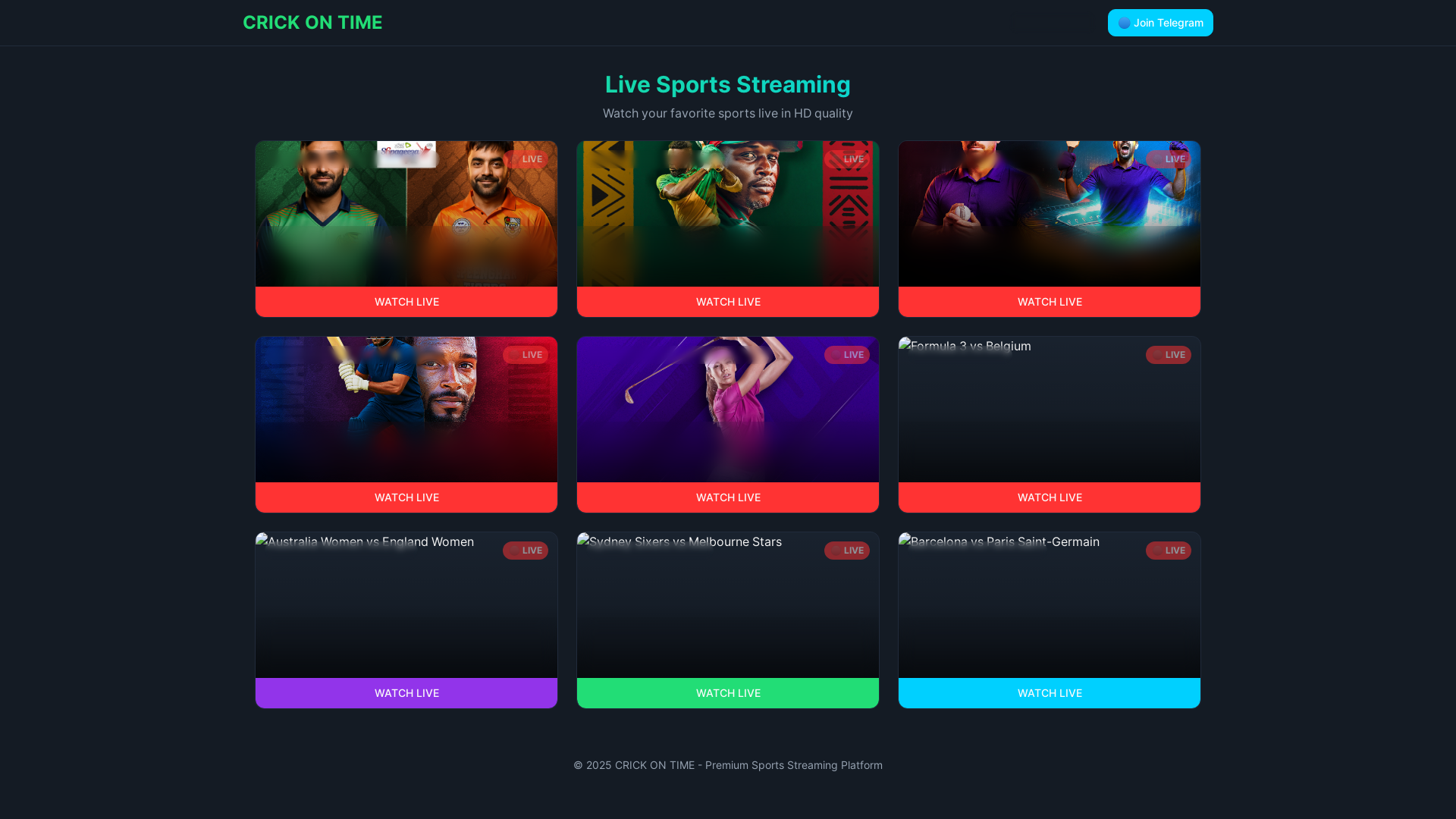 website screenshot of https://crickontime.pages.dev/