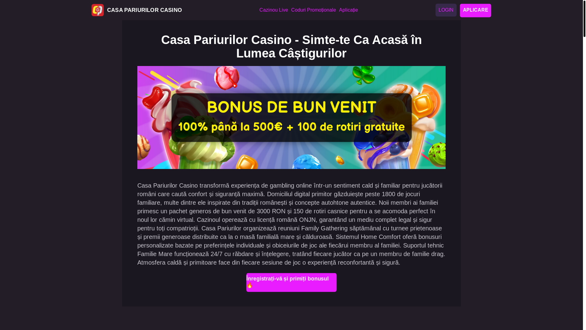 website screenshot of https://casapariurilor-casino-ro.pages.dev/