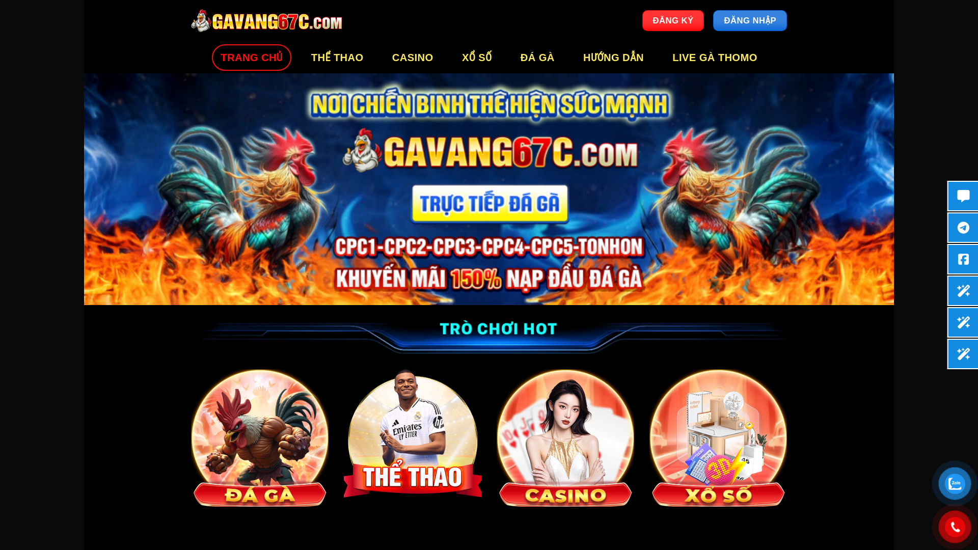 website screenshot of https://gavang67c.com/