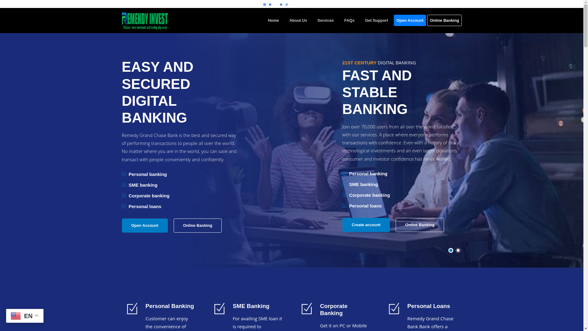 website screenshot of https://globalstandardbnk.com/